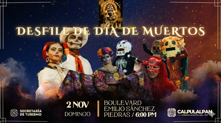 Desfile de dia de muertos en Calpulalpan